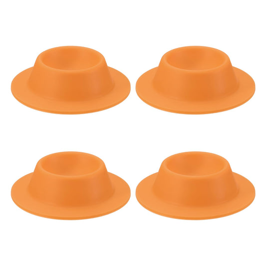 uxcell 4 Pack Soft Boiled Egg Holder, Nonstick Silicone Egg Poacher Cups Poached Cups Kitchen Breakfast Gadget for Microwave Air Fryer Stove Top Cooking Boiled Poached, Orange