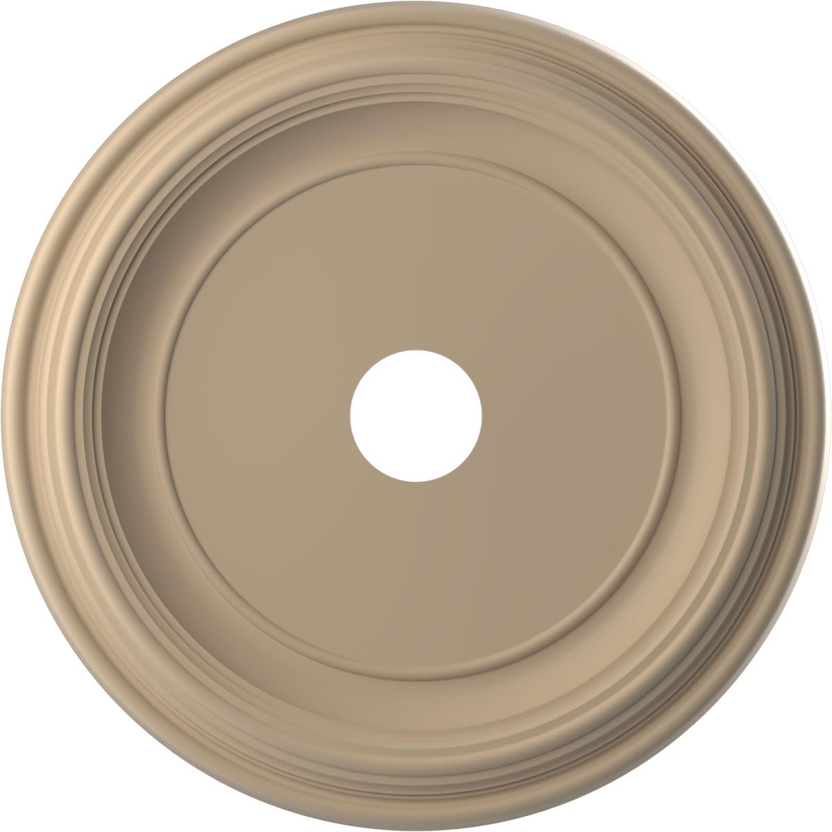 Ekena Millwork 22Od X 3 1/2Id X 1 1/2P Traditional Thermoformed Pvc Ceiling Medallion (Fits Canopies Up To 13 1/2), Ultracover S