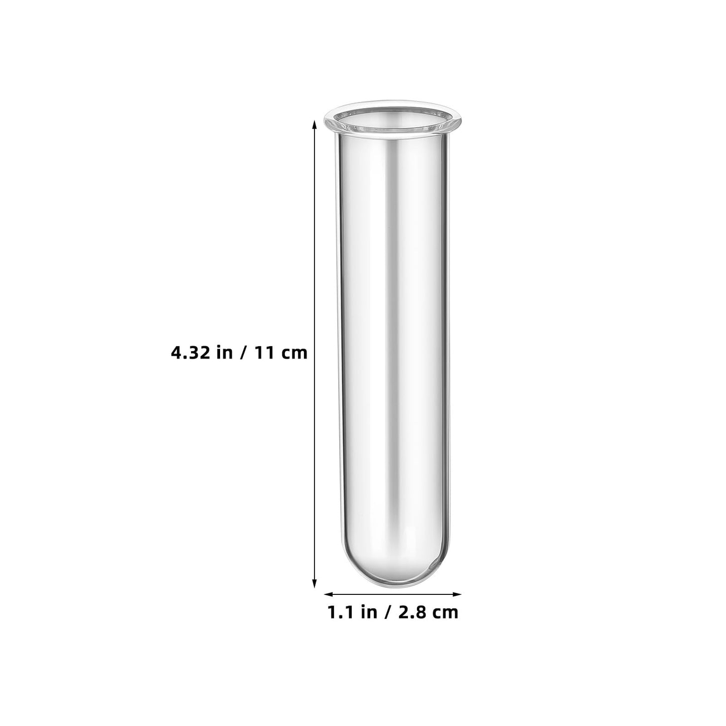 UKCOCO 5Pcs Glass Test Tube Vases 4.33 Inch Clear Propagation Tubes for Plant Cuttings Hydroponic Plant Holders Desktop Floral Arrangement for Home Office Decor