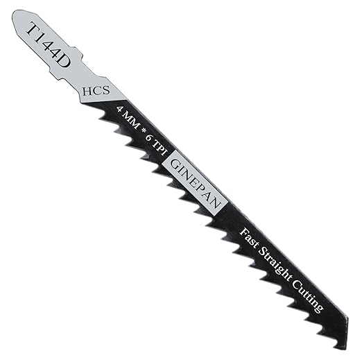 Jigsaw Blades T Shank 20PCS T144D with Case, Compatible with Bosch Dewalt Black and Decker Jig Saw Blades Set for Wood, 4 in. 6 TPI Straight & Very Fast Cuts