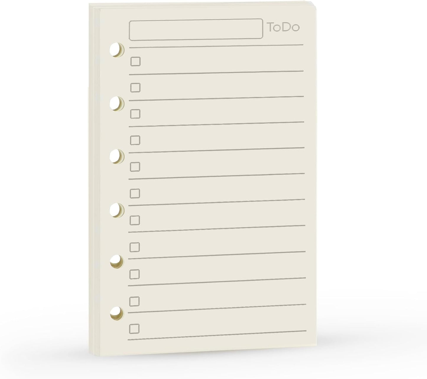 Planner Refill, Pocket Notebook, A7 Refill, 4.84 x 3.23'', 100 GSM Paper 45 Sheets (90 Pages) per Pack, Productive Inserts, Simple Design, Harphia (A7 Todo List)