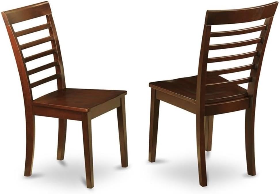 East West Furniture DOML9-MAH-W 9 Piece Dining Set Includes a Rectangle Dining Room Table with Butterfly Leaf and 8 Kitchen Chairs, 42x78 Inch, Mahogany