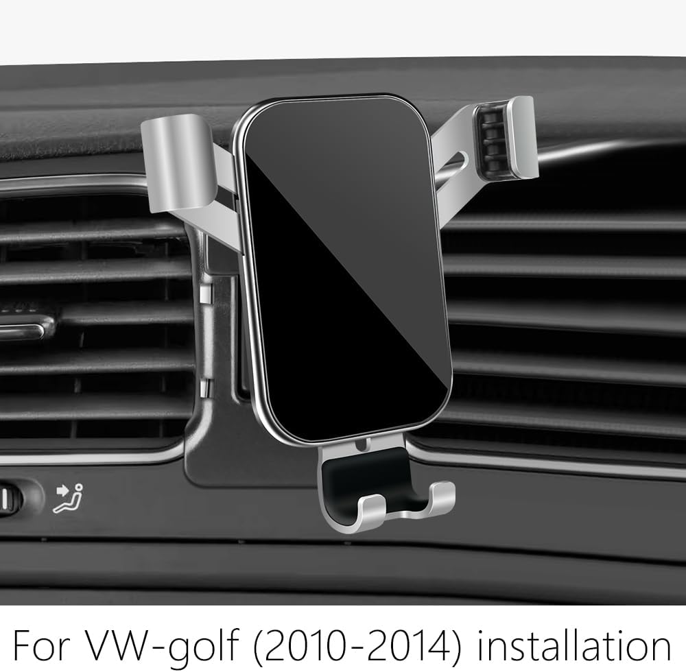 Car Phone Holder for Volkswagen Golf 2010 2011 2012 2013 2014 and VW Golf GTI 2010-2014 Auto Interior Accessories Best Cell Phones Mount Cellphone Mobile Cradle Charging Navigation Screen Stand