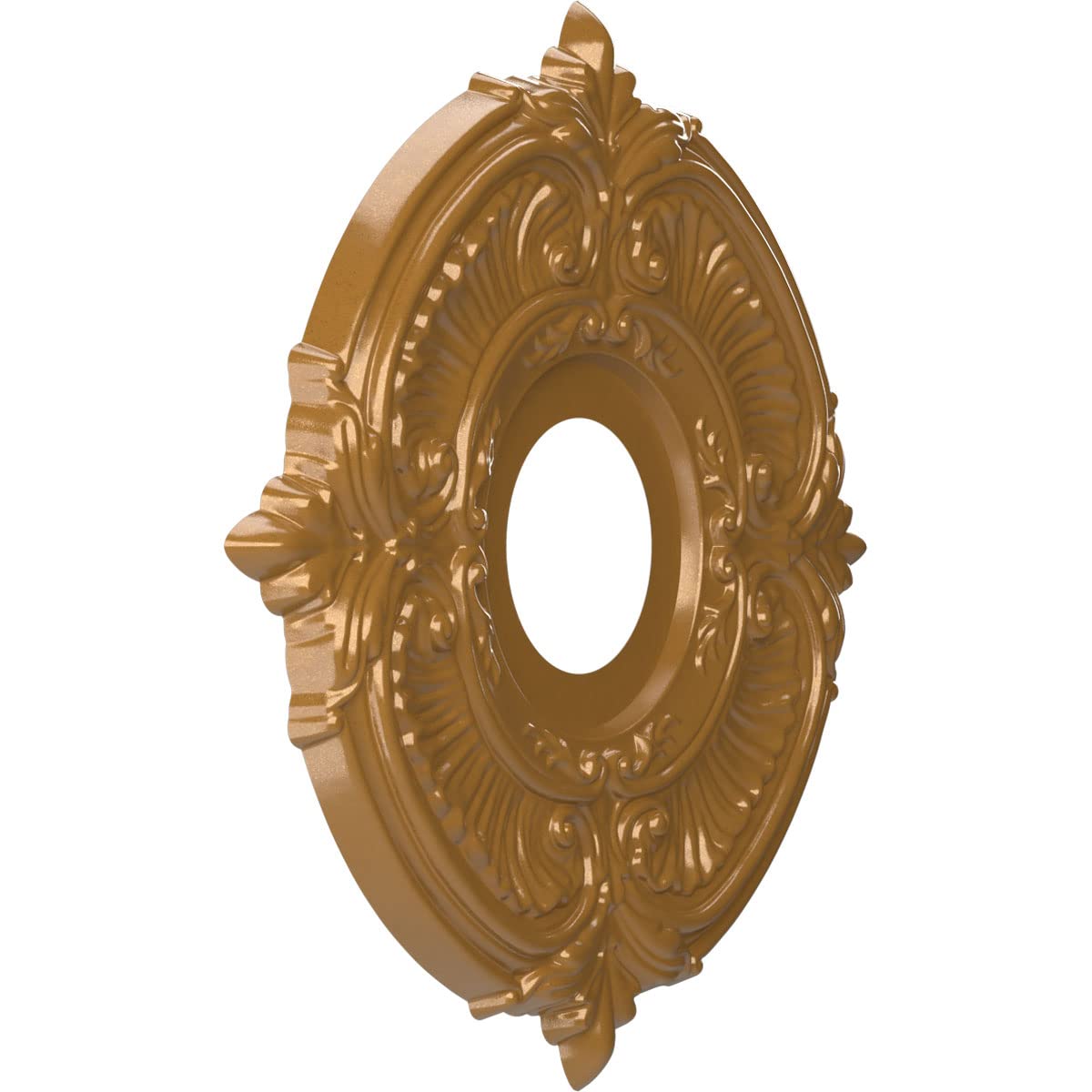 Ekena Millwork Cmp13Atdvg Attica Thermoformed Pvc Ceiling Medallion (Fits Canopies Up To 5), 13Od X 3 1/2Id X 3/4P, Universal Ag