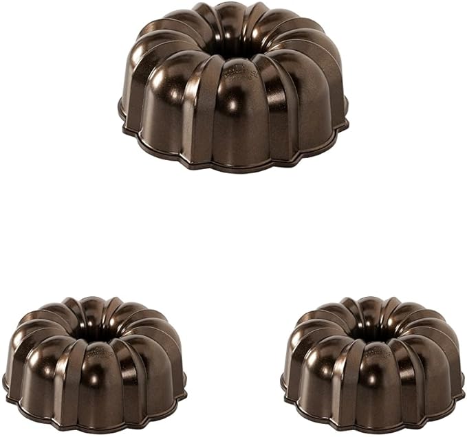 Nordic Ware Original Bundt, 12-Cup, Bronze (Pack of 3)