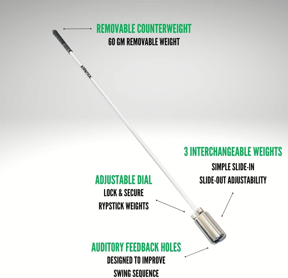 Rypstick | Golf Swing Trainer Device for Increased Distance - Golf Speed Trainer and Warmup Aid