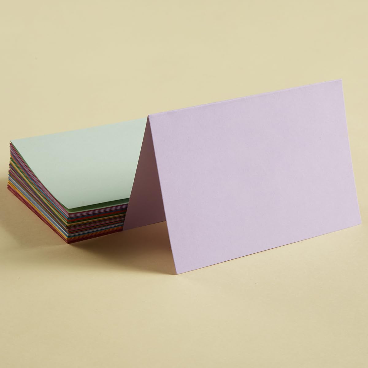 50 Pack Blank Cards Folded Cardstock Thank You Blank Greeting Cards for Invitations, Wedding, Greeting Cards, All Occasion DIY (Multicolor, 5x7)
