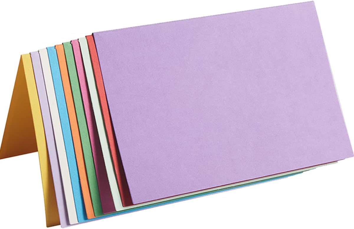 50 Pack Blank Cards Folded Cardstock Thank You Blank Greeting Cards for Invitations, Wedding, Greeting Cards, All Occasion DIY (Multicolor, 4x6)