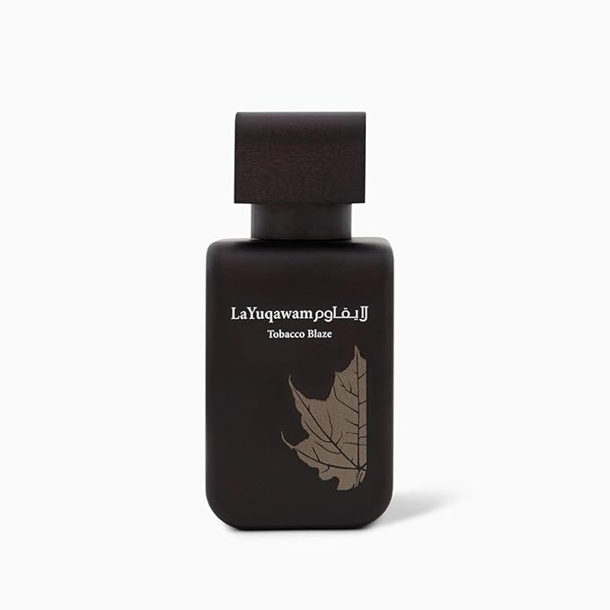 Rasasi La Yuqawam Tobacco Blaze Eau de Parfum for Men | 75ml EDP | Irresistible Pour Homme Spray | Masculine Oudh Woody Patchouli Leather | Signature Arabian Perfumery Perfumes