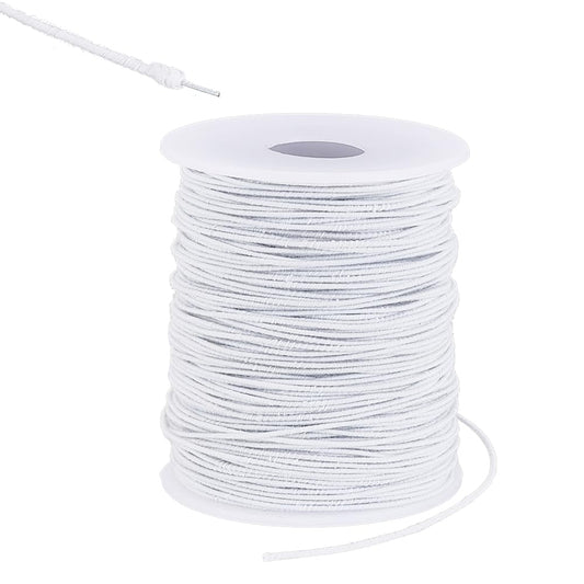 NBEADS 100 Yards Ghost White Floral Wires, 18 Gauge Cotton Covered Millinery Wire Iron Stem Wires for Sewing Supplies Brim Making Accessories