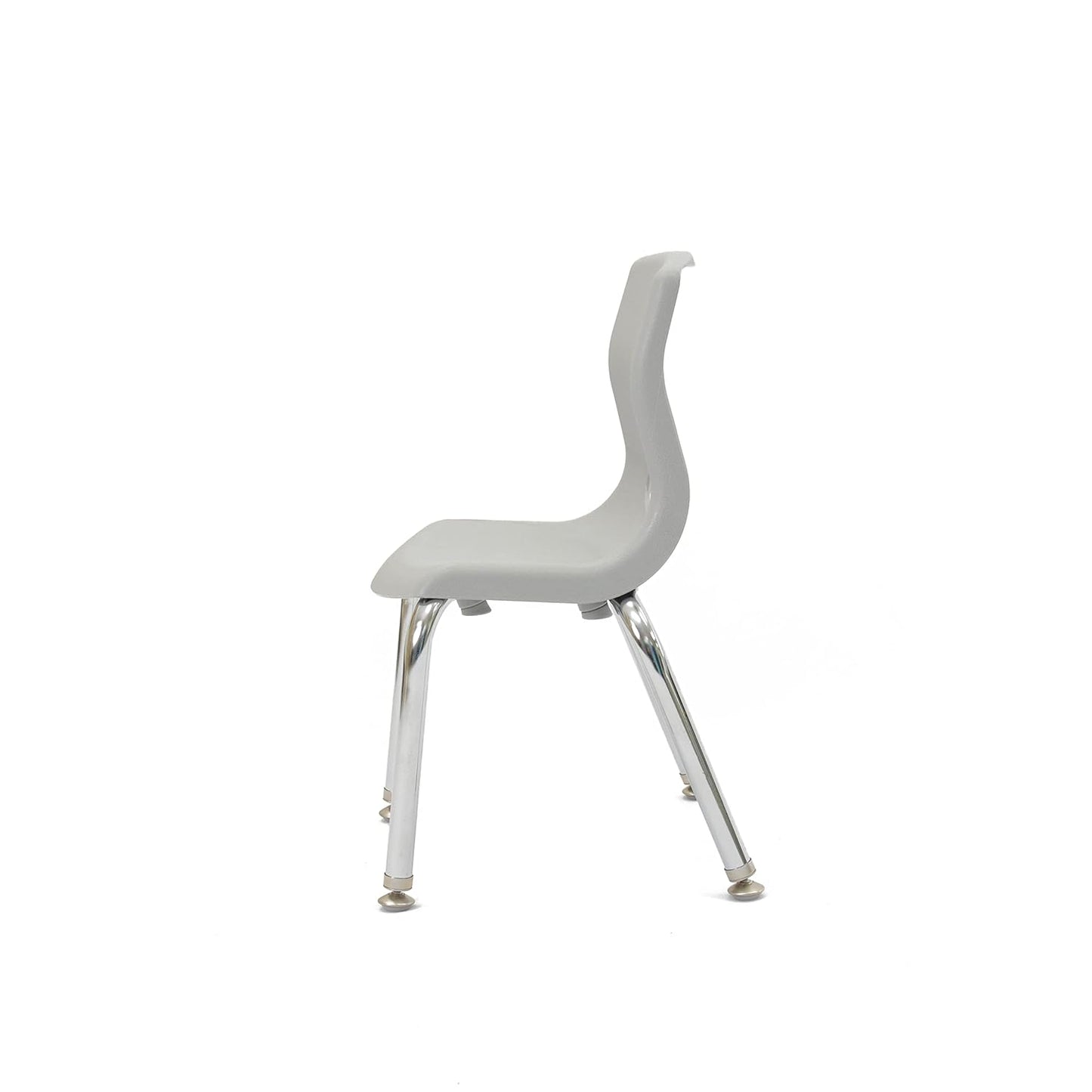 Children’s Factory, AB8010GYC, MyPosture Plus 10" H Chair, Gray with Chrome Legs, Kids Preschool, Daycare or Classroom Flexible Seating, Toddler Desk Chair