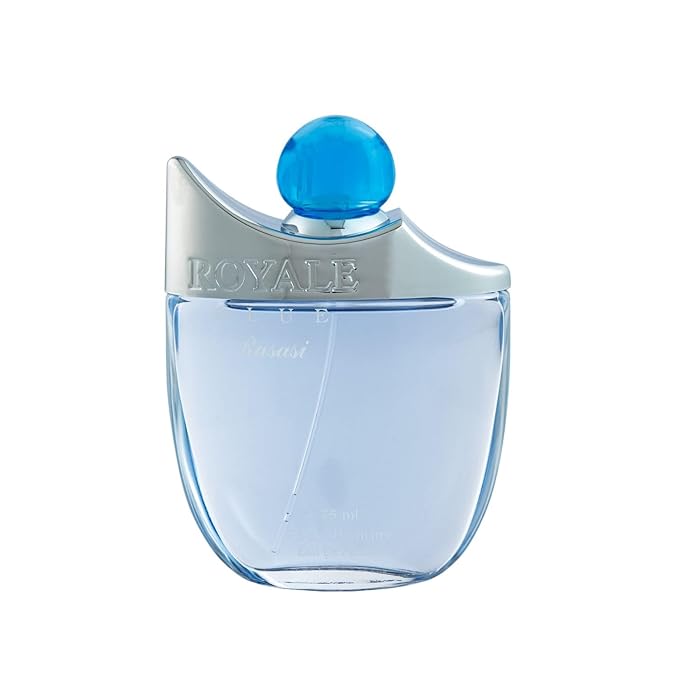 RASASI Royale Blue for Men EDP - Eau De Parfum 75 ML (2.5 oz) | Mellow Blend of Cucumber, Melon with Strong Woody Notes | Signature Dubai Perfumery.