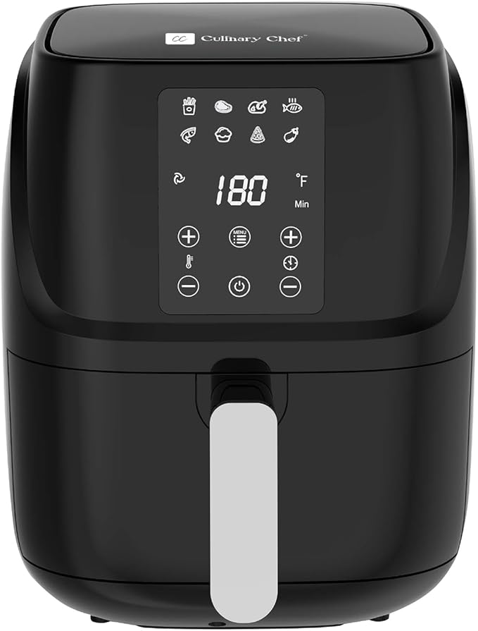 CULINARY CHEF 3L / 3.2-qt Digital Control Air Fryer, Black, 3.2qt