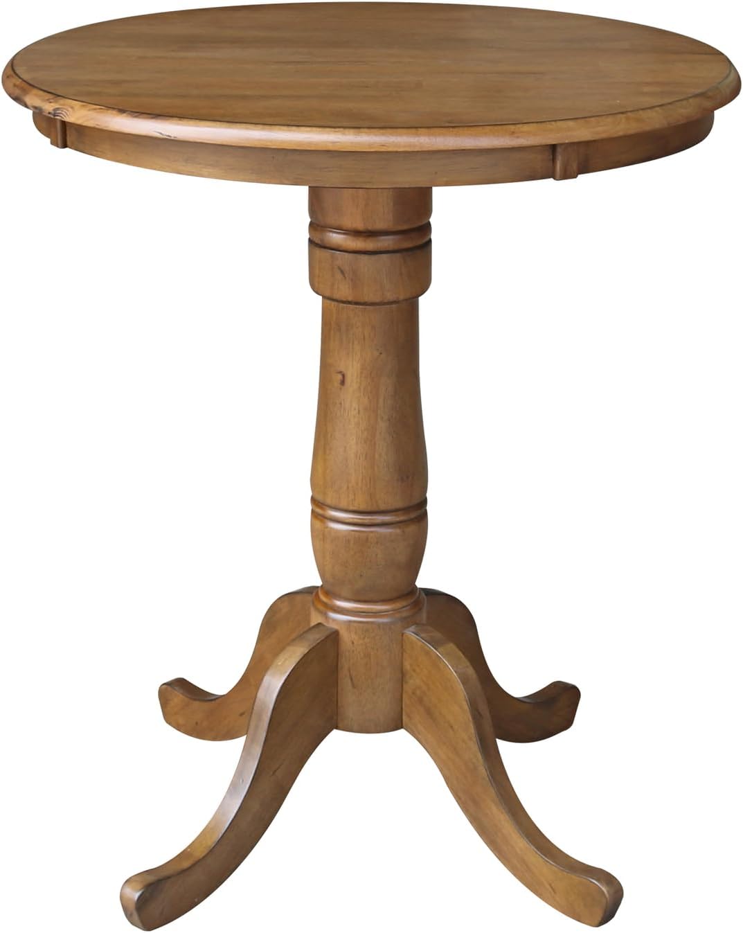 Whitewood Industries International Concepts Round Top Pedestal Table, Pecan