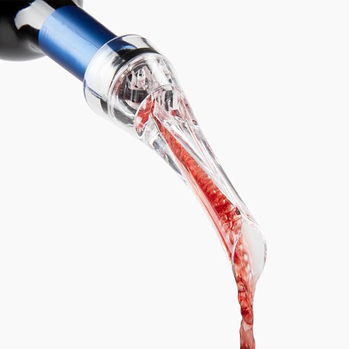 Wine Aerator Pourer Spout – Professional Aeration Pour Spout with Sediment Filter, Instant Flavor & Aroma Boost, Drip-Free / No-Spill Design, Easy to Clean, Ideal Gift for Wine Lovers