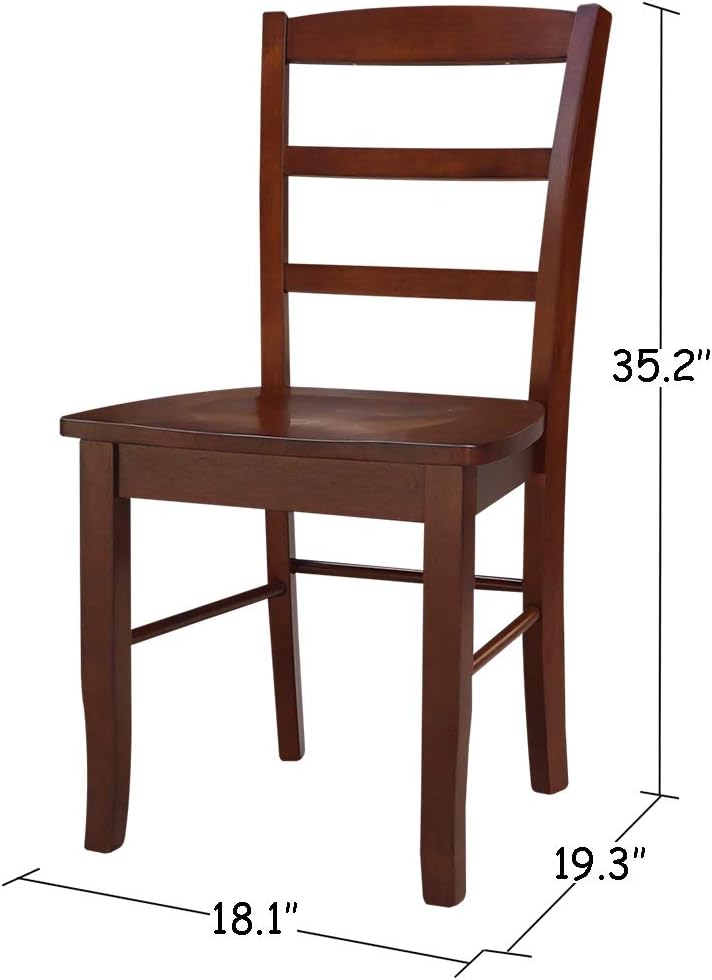 International Concepts Madrid Ladder Back Chair, Espresso