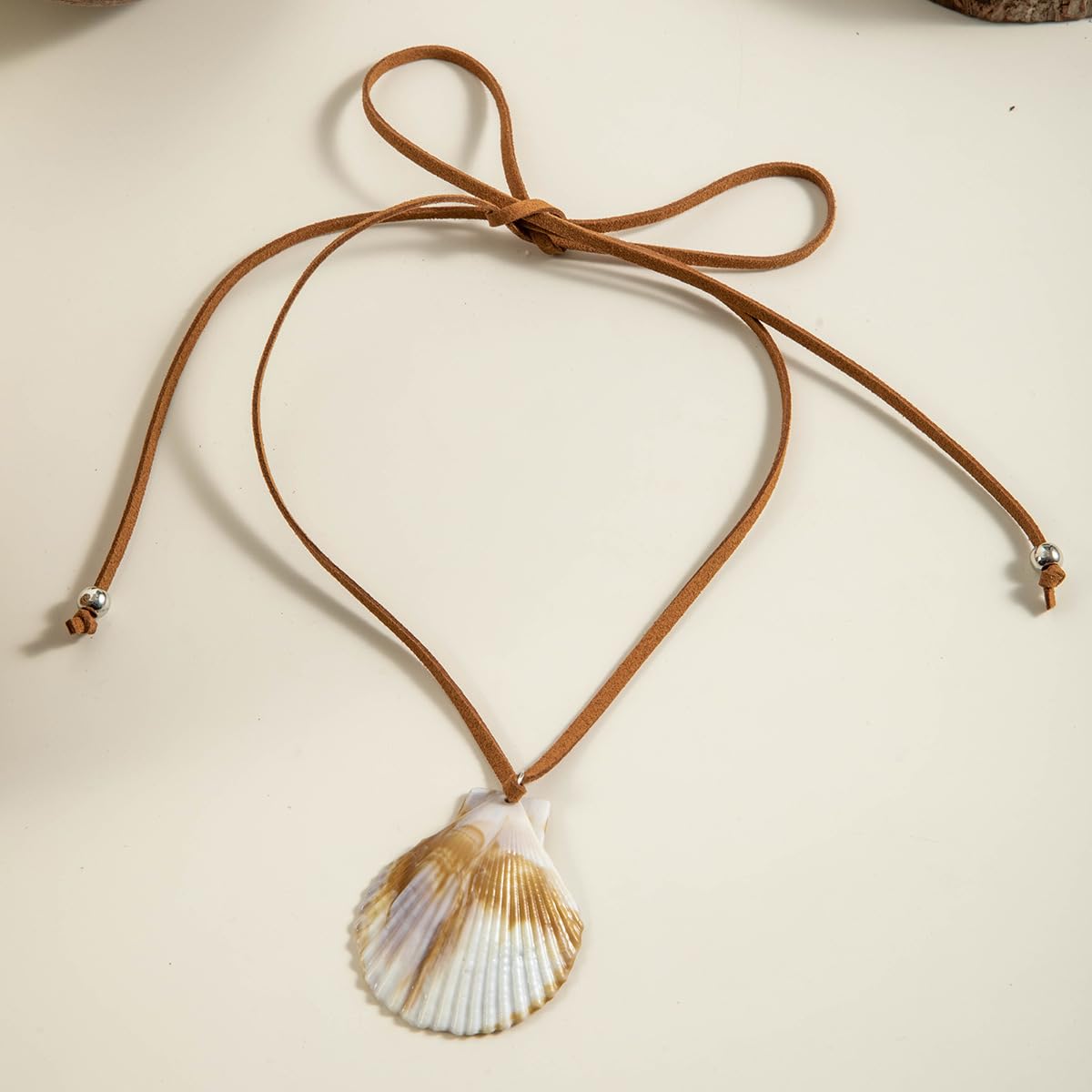 Large Starfish Shell Necklace for Women Bohemian Starfish Pendant Necklace Dainty Coastal Jewelry Summer Sea Vacation Necklaces Adjustable Shell Necklaces Summer Beach Surfer Jewelry Outfits Accessories (Brown)