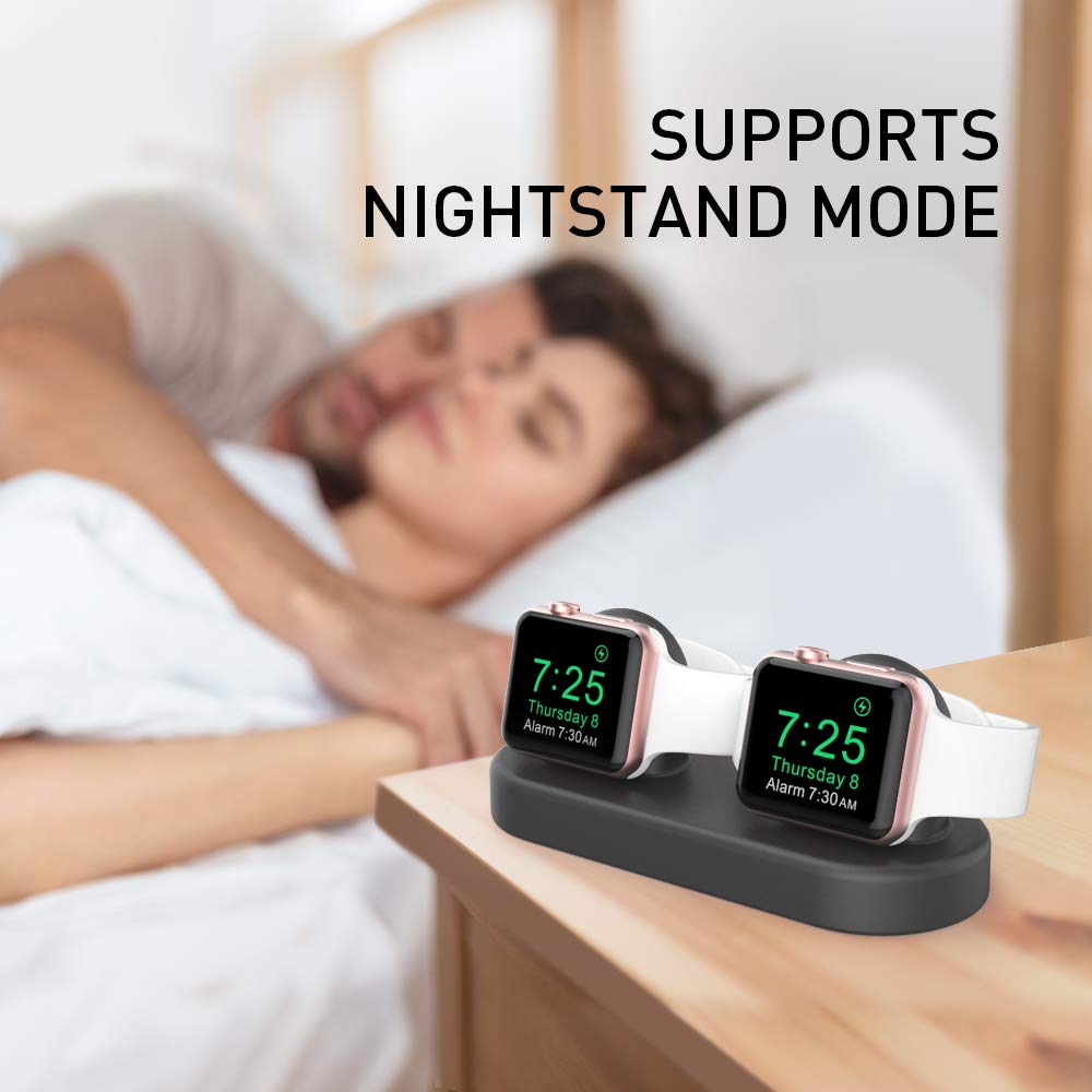Delidigi Dual Charger Stand Holder Compatible With Apple Watch Ultra 3/2/1, Se 3/2/1, Series 11 10 9 8 7 6 5 4 3 2 1 (49/46/45/4