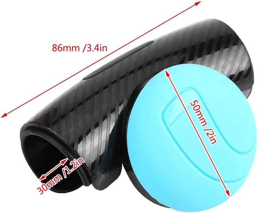 KIMISS Car Steering Wheel Knob Handle Ball, Universal Steering Wheel Booster Black, Blue(light blue)