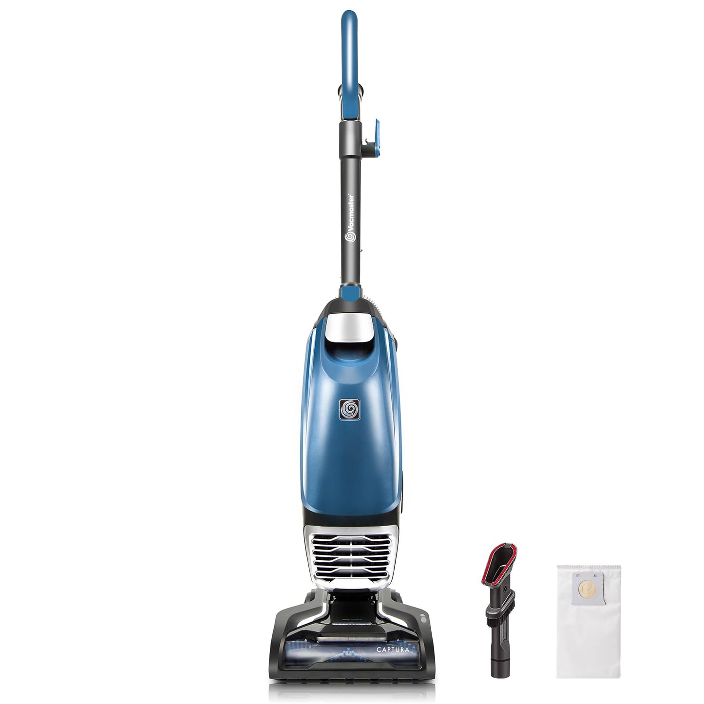 Vacmaster UB0302E Bagged Upright Vacuum Lightweight Cleaner 2-Motor Power Suction with HEPA Filtration, LED Headlight for Pet Ha