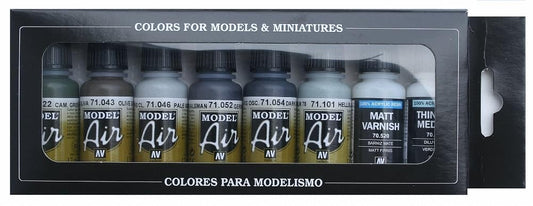 Vallejo RLM II Set Model Air Watercolor Paint, 17ml