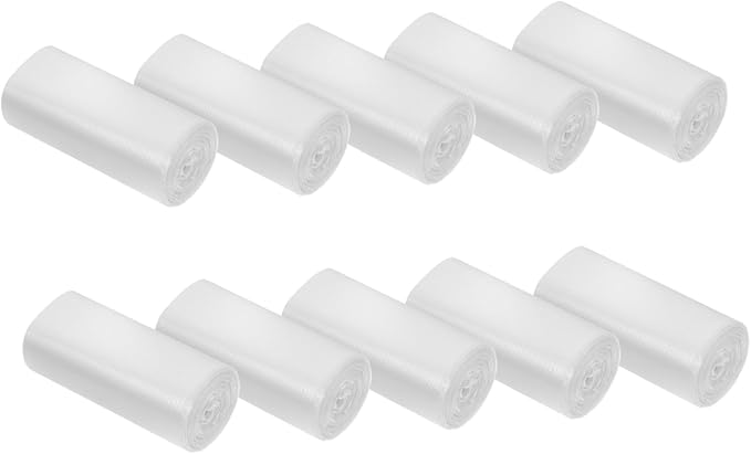 TOYANDONA 10 Rolls Small Disposable Trash Bags PE Rubbish Organizers for Desktop Garbage Can Home Office Kitchen Leak-resistant Waste Liners