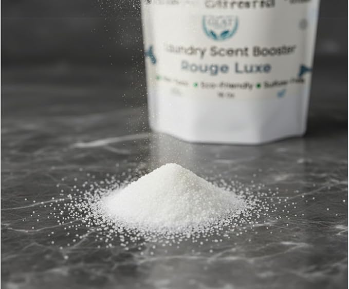Plant-Based Laundry Scent Booster (Powder) - Rouge Luxe | Fast-Dissolving, No Residue |Elegant, Long-Lasting | Eco-Friendly, Hypoallergenic for Sensitive Skin | HE Safe, 16 Oz.