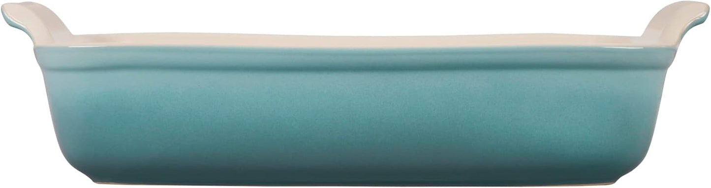Le Creuset Stoneware Heritage Rectangular Dish, 4 Qt. (12" x 9"), Sea Salt