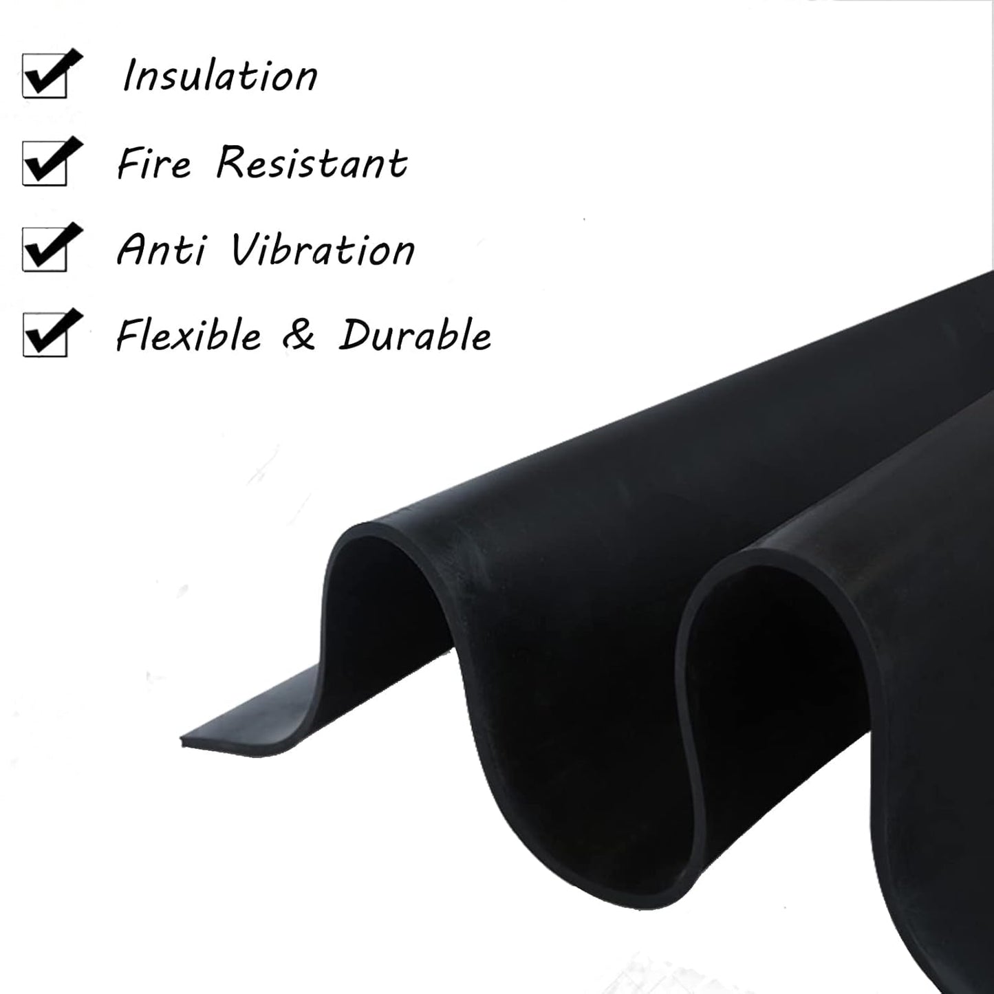 Rubber Sheet - Heavy Duty Silicone Gasket Material, 12" x 12", .125" Thickness for DIY Gaskets, Pads, Seals, Crafts, Flooring, Cushioning, Anti-Vibration