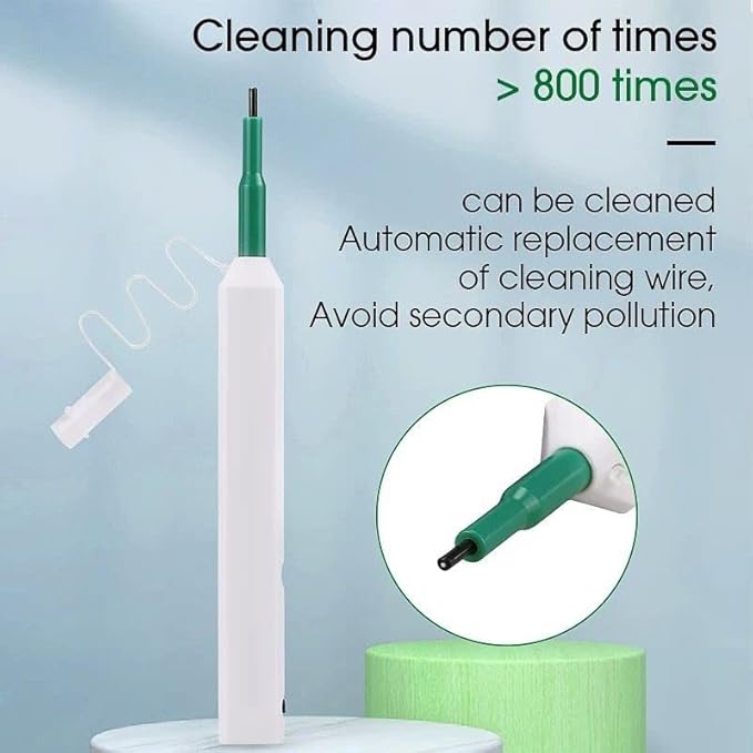 Fiber Optic Connector Cleaning Pen,Fiber Optic Cleaner Pen for 2.5mm Ferrules SC,FC,ST,SC/APC and FC/APC,800+ Clean Times
