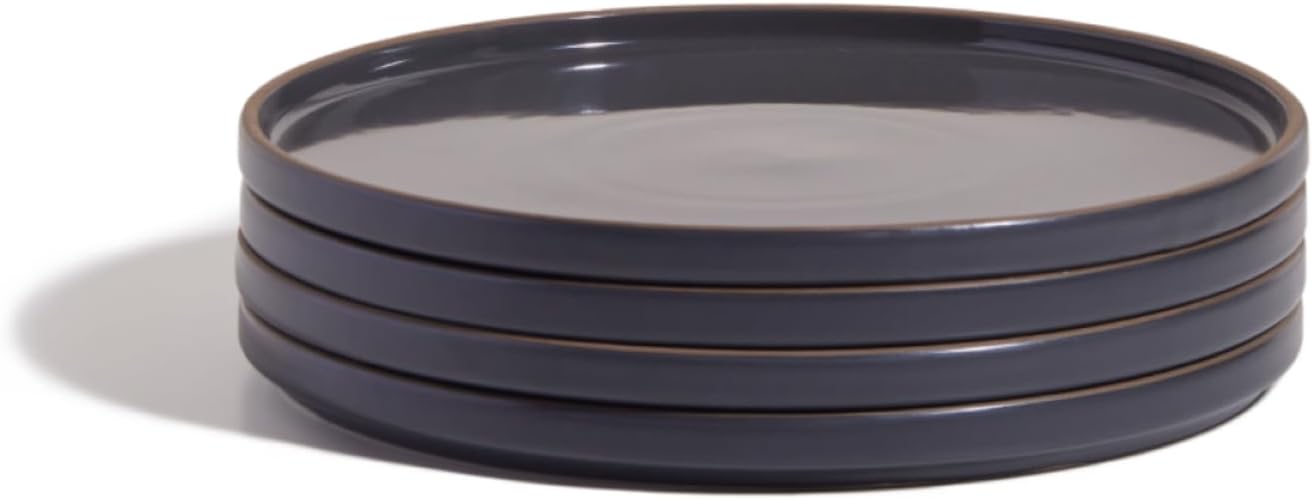 Our Place Dinner Plates - Set of Four 10.5” Handcrafted Ceramic Dinner Plates | Chip-Resistant, Restaurant-Grade | Stackable & Space-Saving | Char