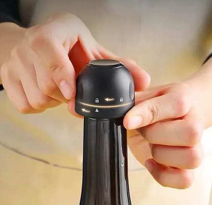2Pk Reusable Champagne Saver and Sparkling Wine Stopper - Leakproof, Airtight Seal - Preserve Fizz & Flavor