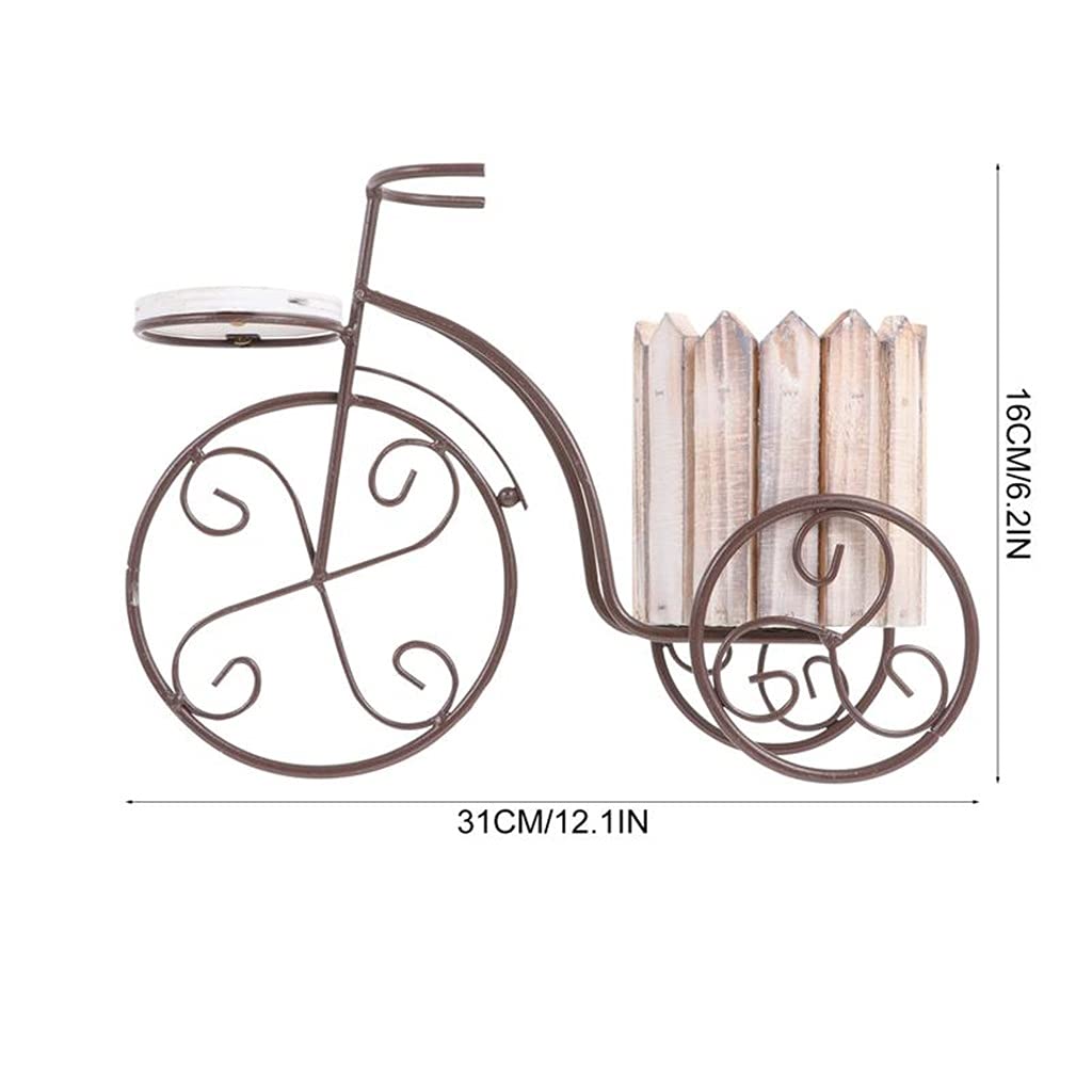 MVBCXZXAZ Flower standWrought Iron Plant Stand Rustic Style Flower Pot Cart Holder Flower Basket