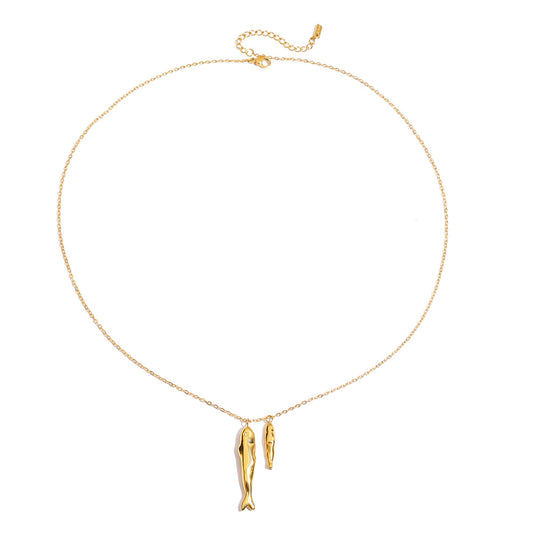 MURNA KARE Beach Necklaces for Women - Fish Pendant Necklace, Waterproof Ocean Summer Beach Jewelry