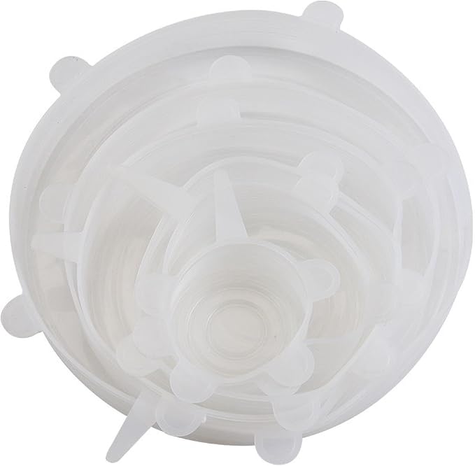 Six-piece silicone fresh-keeping lid, stretch bowl lid, dust-proof silicone fresh-keeping lid