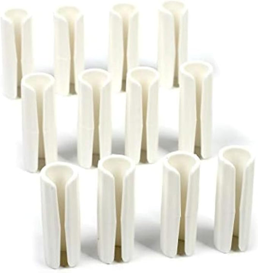 12 Pc White Bed Sheet Grippers Fasteners Clips Keep Sheets Snug Mattresses Raised Edge Sheet Fasteners
