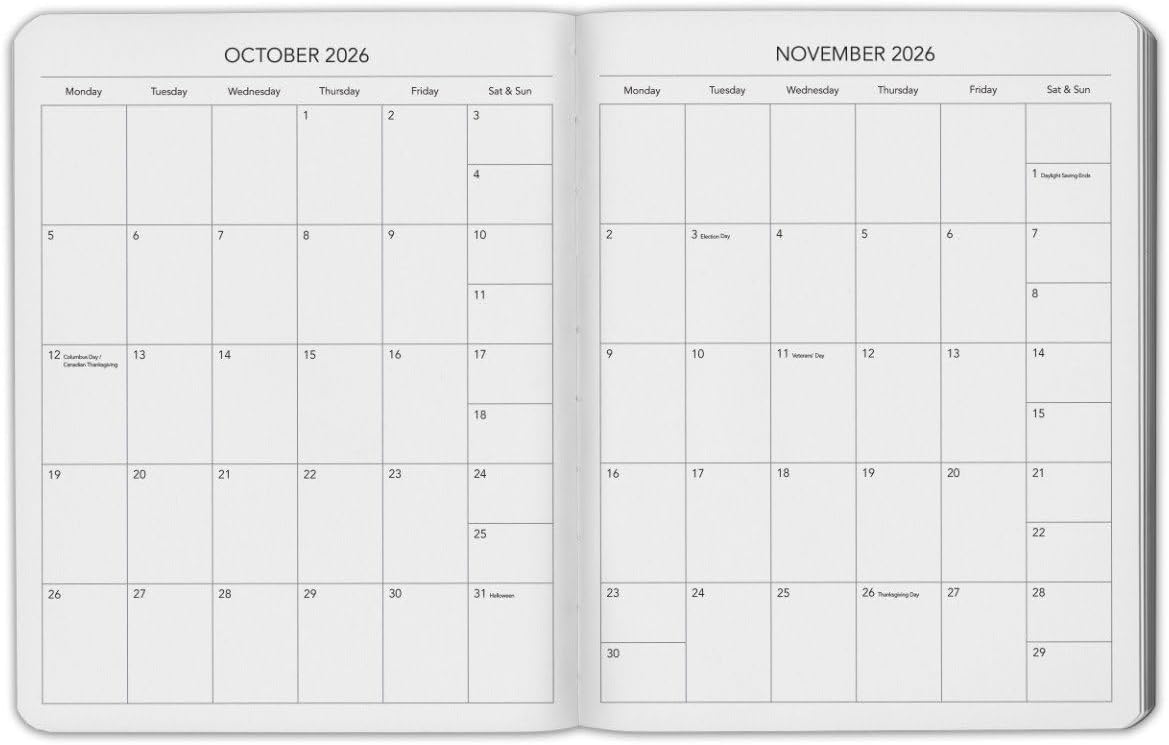 Harbor Weekly Journal Notebook Planner 2025-2026 - Lined, Durable Faux Leather, Softcover, 176 Quality Pages, For Men and Women, For Writing, Work & Travel, Leida Pine - 9x7"