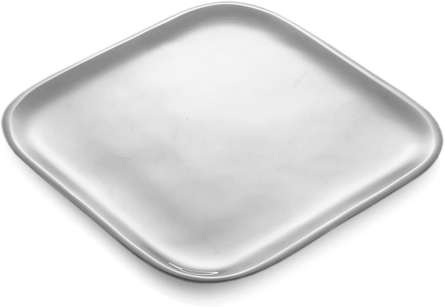 nambe Square Platter | Oven Safe Dishes for Serving Food Party Entertaining | 9-Inch Serving Tray for Steak, Appetizers, Salad, and Turkey | Made of Metal Alloy