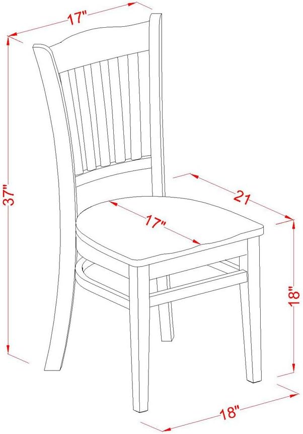 East West Furniture ANGR3-LWH-W 3 Piece Kitchen Table & Chairs Set Contains a Round Dining Room Table with Pedestal and 2 Solid Wood Seat Chairs, 36x36 Inch, Linen White
