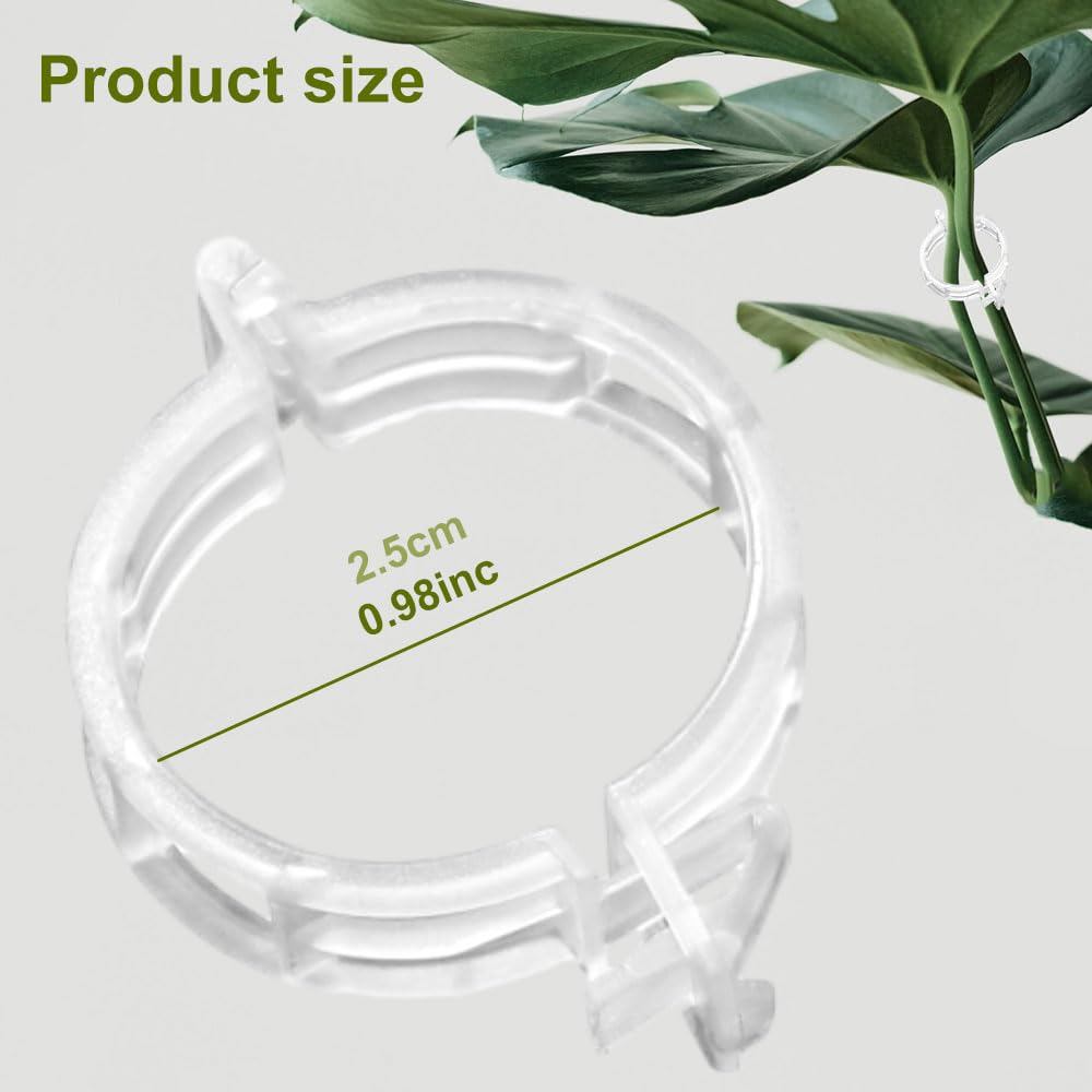 Plant Support Clips,100/150/300 PCS Plant Clips for Climbing Plants Clear for Tomato Grape,Garden Clip Plants Support Clip Garden Clips Vine Vegetables Fixing Clip (Green-100pcs)