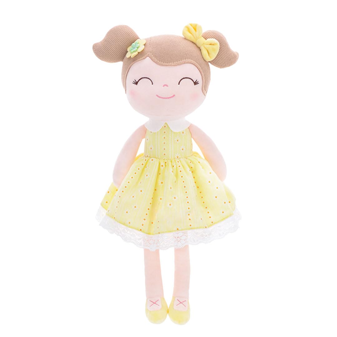 Gloveleya Baby Girl Spring Plush Doll – Soft Snuggle Doll, Cute Toddler Gift with Gift Box, First Baby Doll for Girls, Birthday, Christmas & Holiday Present