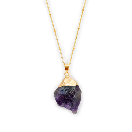 MAIKERDER Crystal Necklaces for Women, 14K Gold Plated Handmade Gem Necklace Healing Crystals and Stones Non Tarnish 18 Inches