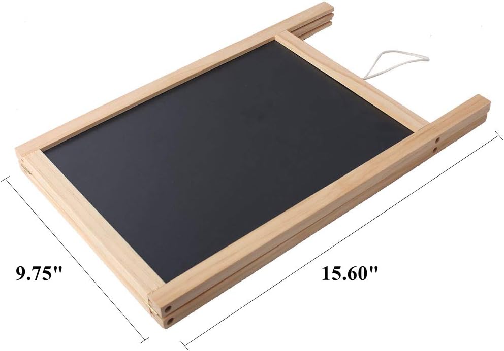 BangQiao Freestanding Wooden A Frame Double Sided Chalkboard for Tabletop Menu Board, Wedding Message Sign