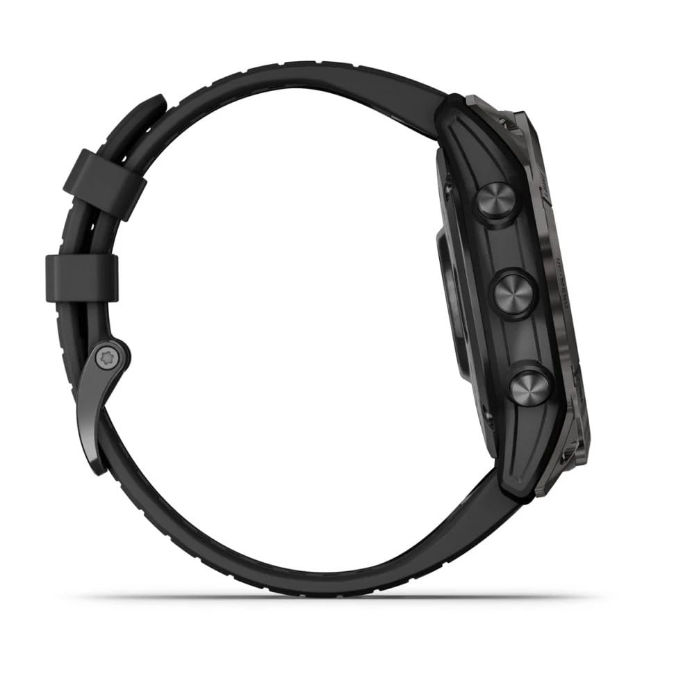 Garmin Fenix 7X Pro Solar Edition 51 Mm Slate Gray With Black Band Gps Smartwatch Built-In Flashlight And Power Glass Solar Char