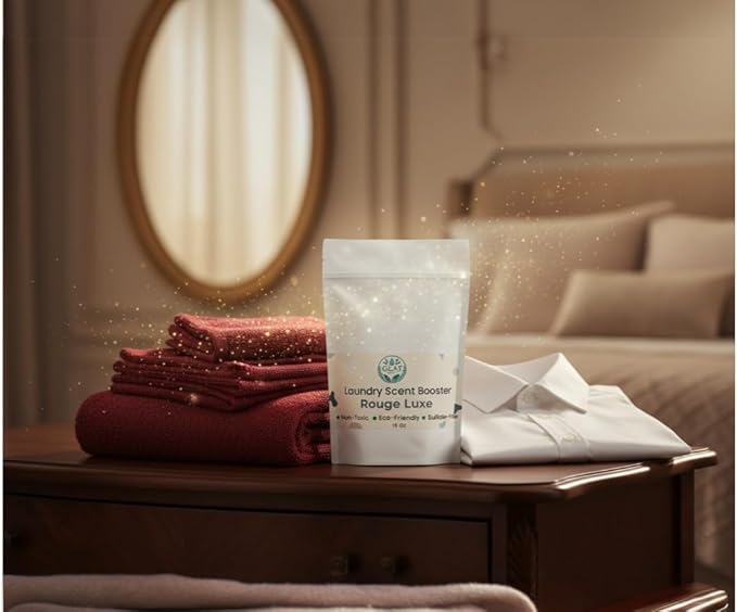 Plant-Based Laundry Scent Booster (Powder) - Rouge Luxe | Fast-Dissolving, No Residue |Elegant, Long-Lasting | Eco-Friendly, Hypoallergenic for Sensitive Skin | HE Safe, 16 Oz.