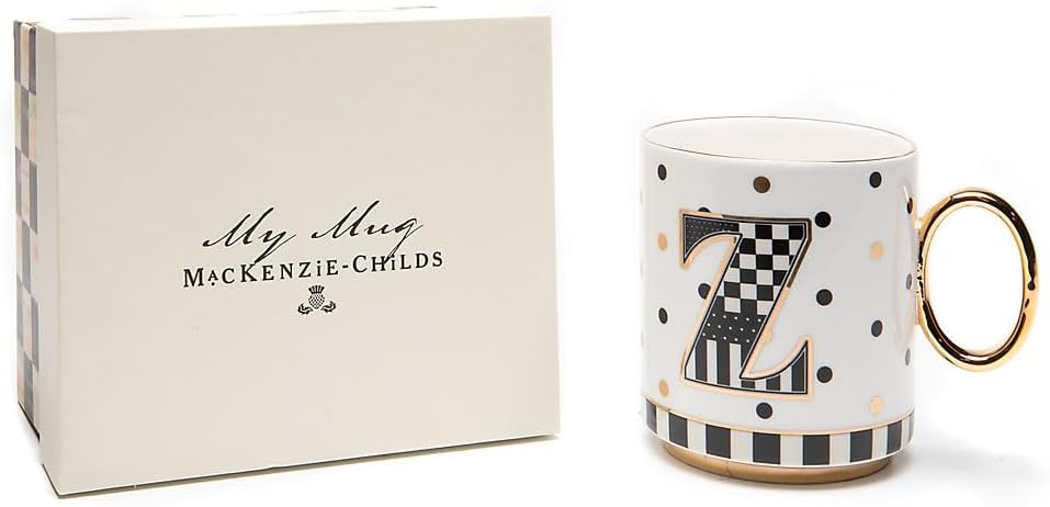 MACKENZIE-CHILDS My Mug, Decorative Ceramic Coffee Mug with Handle, Z
