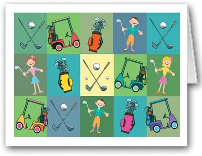Stonehouse Collection | Golf Note Card |10 Boxed Golfing Cards & Envelopes (Standard)