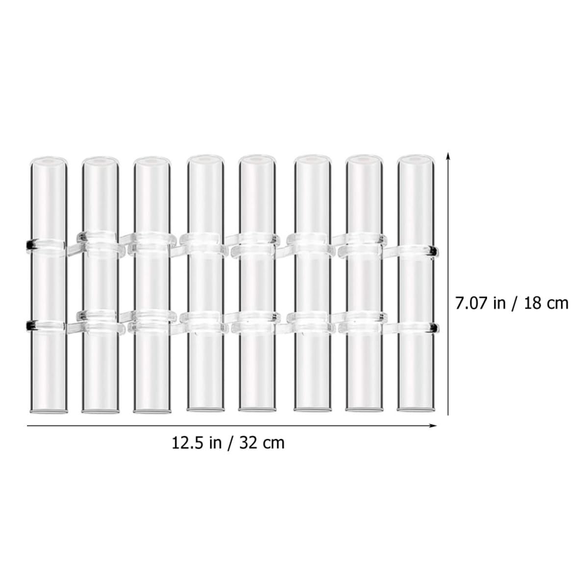 ibasenice Glass Test Tube Vases Set of 8 Large Hydroponic Propagation Tubes with Cleaning Brush for Indoor Plant Holder and Succulent Terrarium Home Décor