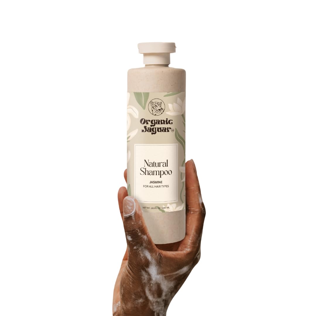 Natural Shampoo for Hair Care, Sulfate Free Shampoo with Castor Oil, Honey, Biotin, Glycerin, Aloe Vera & Mild Thickening Agent, Unscented, Dry to Color Treated to All Hair, 13.5 fl oz
