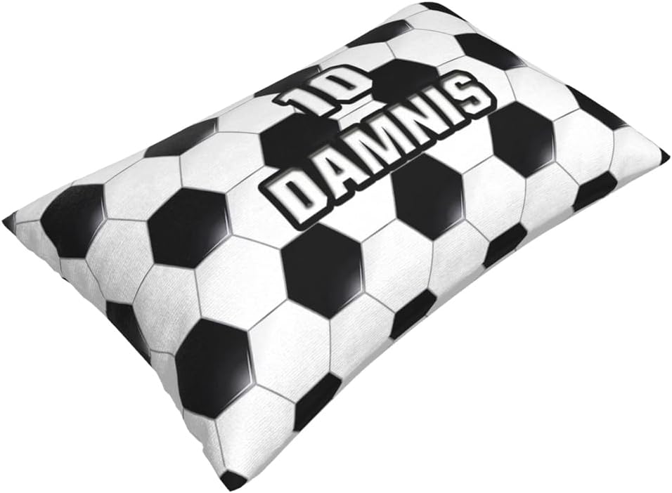 Personalized Home Decor Gifts Sport Enthusiast Soccer Pillowcase for Football Lovers Custom Name Funny Sport Theme Throw Pillow Cover Custom Funny Ball Theme Throw Pillows Cover for Sofa Bedding